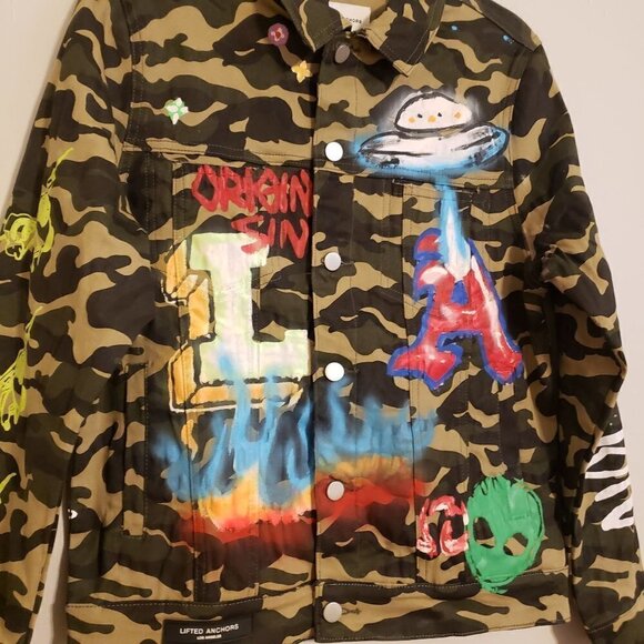 Lifted Anchors Starlight Cotton Blend Camo Jacket size S NWT - Picture 3 of 15
